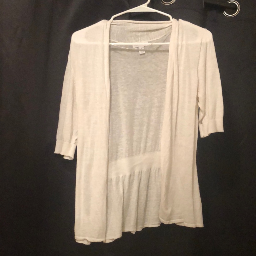 White cardigan